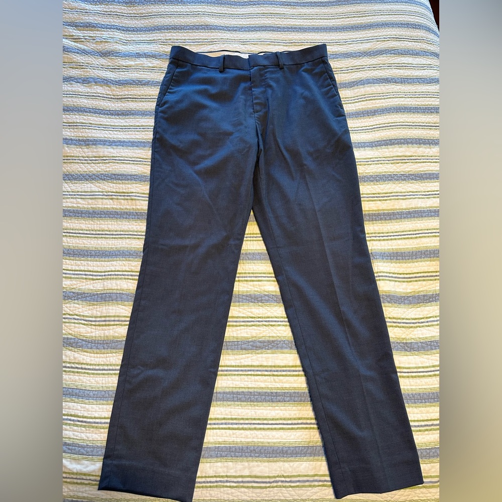 Slim Fit Blue Dress Pants